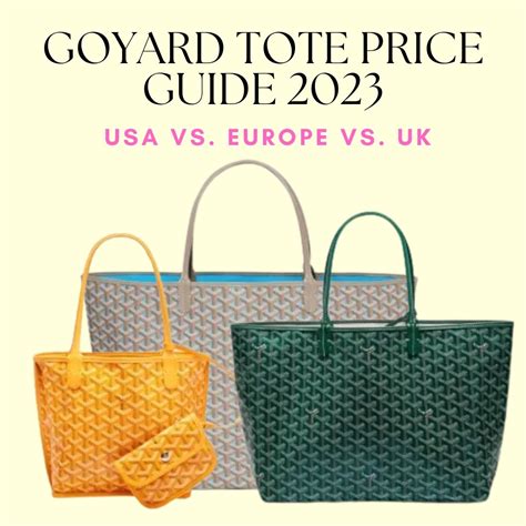 goyard tote bag price 2023